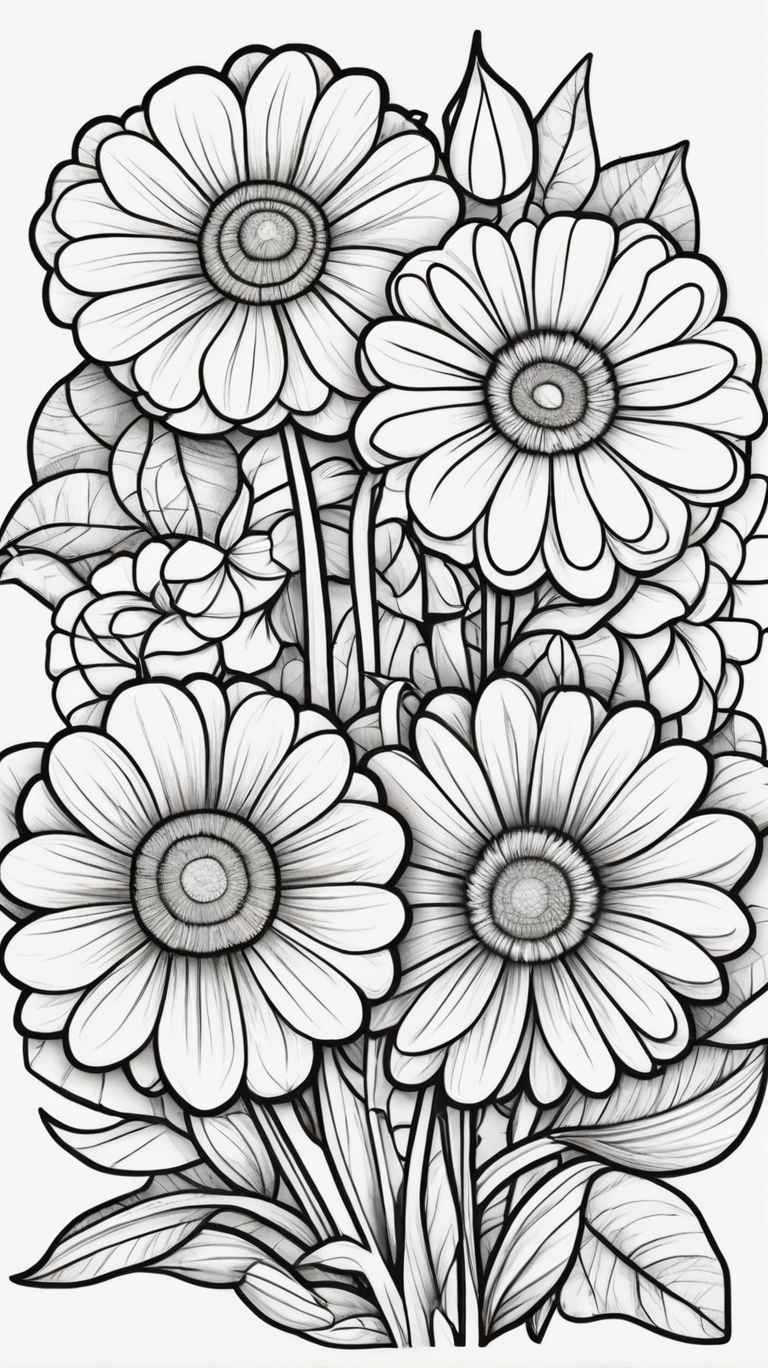 Blumen Ausmalbild #2