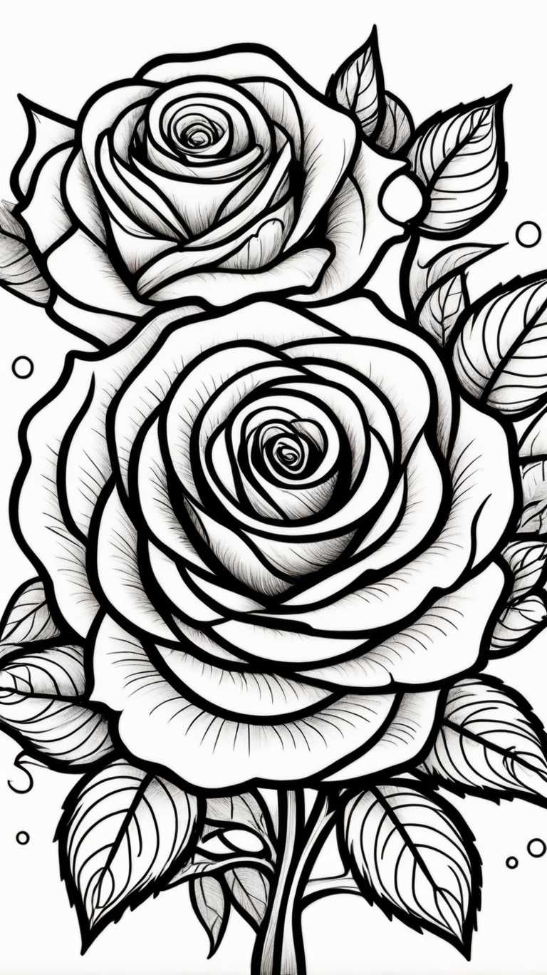 Rose Ausmalbild #1