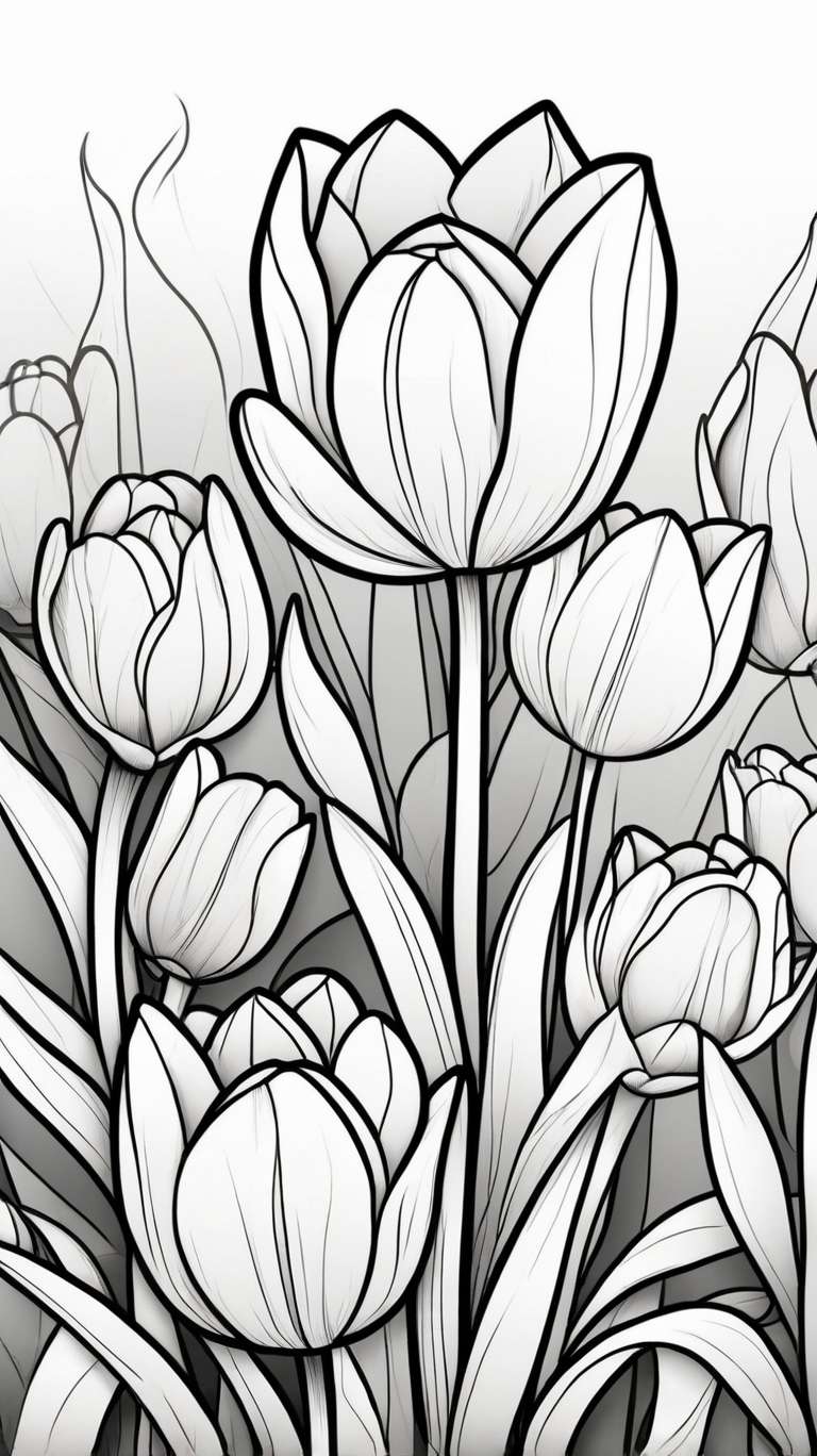Tulpe Ausmalbild #2